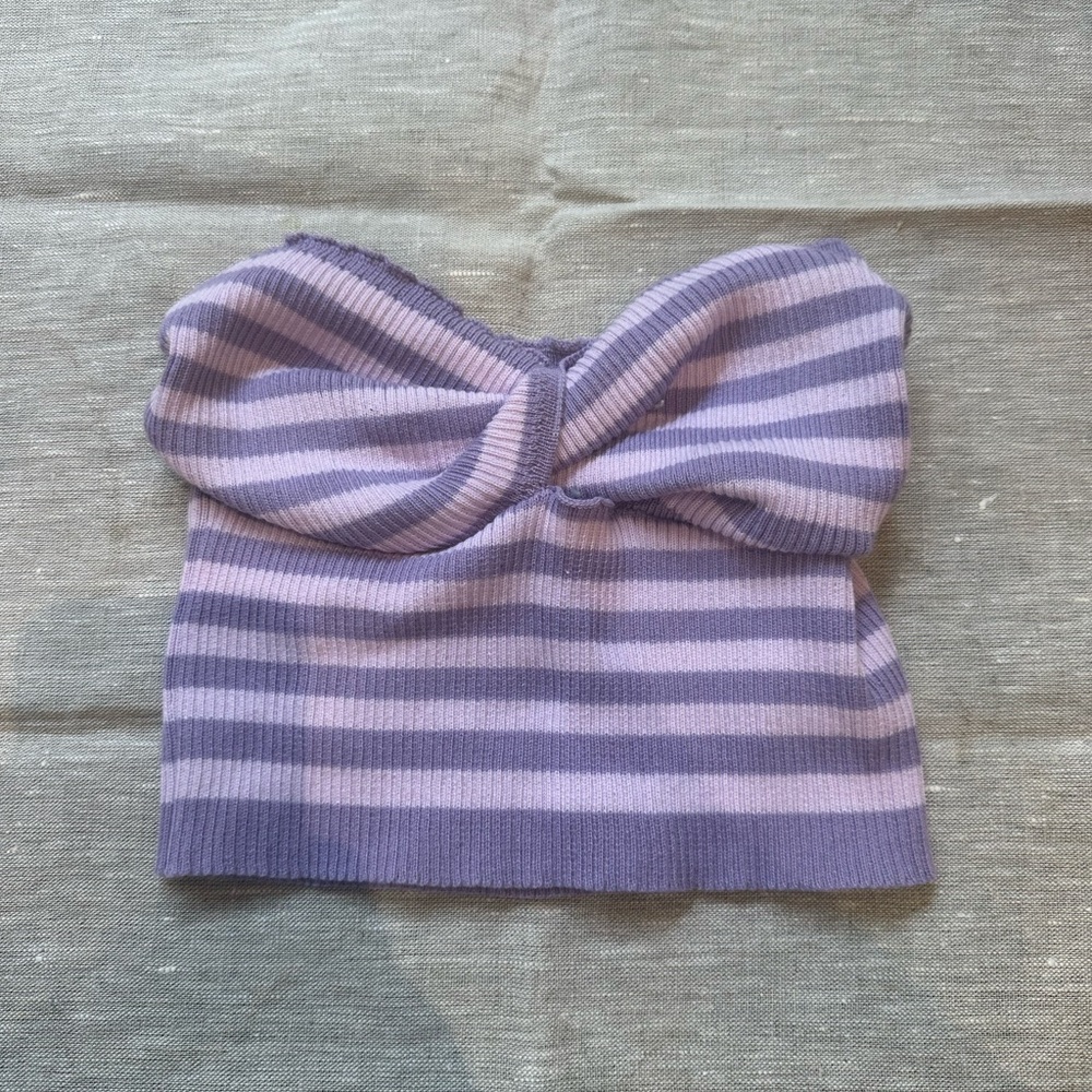 Target Lavender and Lilac Striped Tube Top